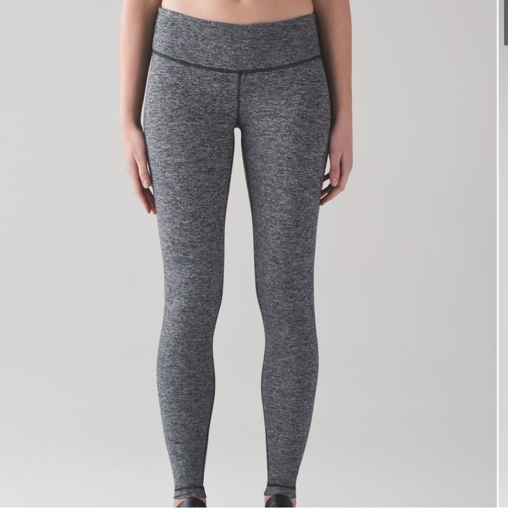 🍋 Lululemon original wunder under pant, heathered black